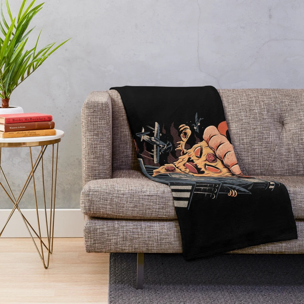 Retro Pizza Kong Plush Blanket