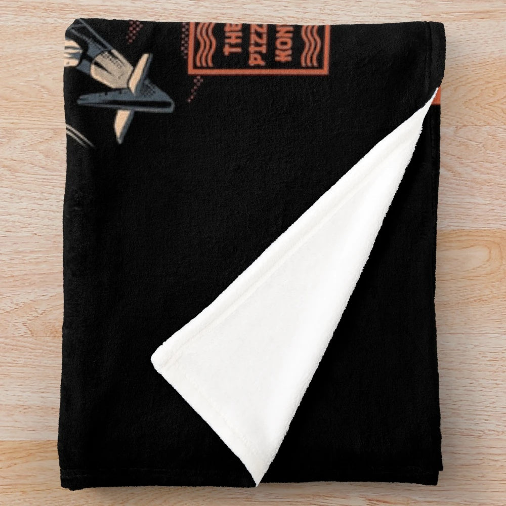 Retro Pizza Kong Plush Blanket