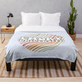Retro plush blanket for college lifestyle
