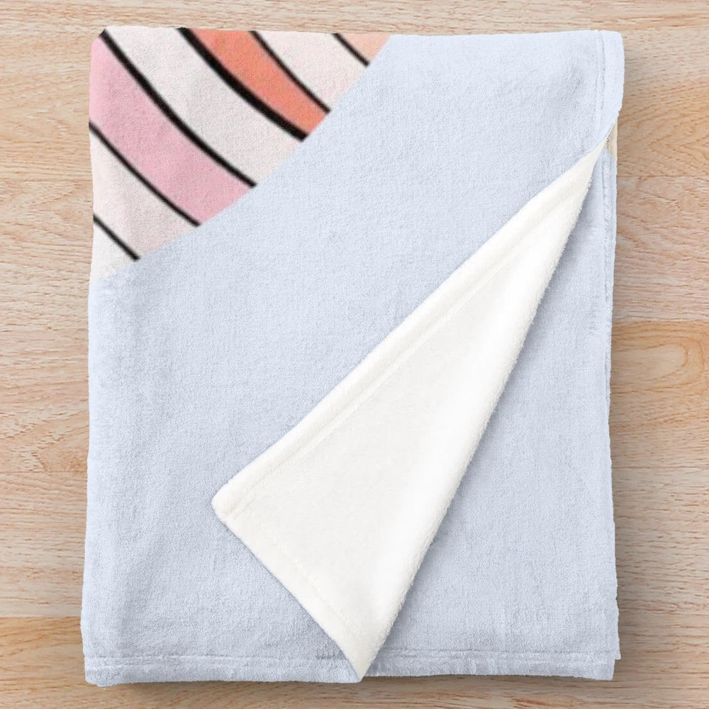 Retro plush blanket for college lifestyle