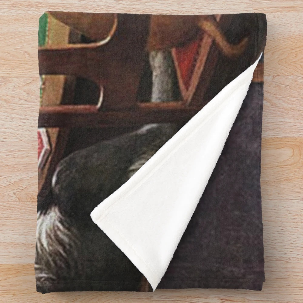 Soft, plush blanket featuring the classic "Dogs Playing Poker" artwork by C.M. Coolidge