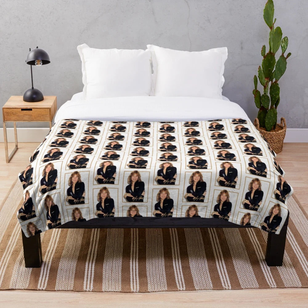 Leif Garrett plush blanket in retro 70s style