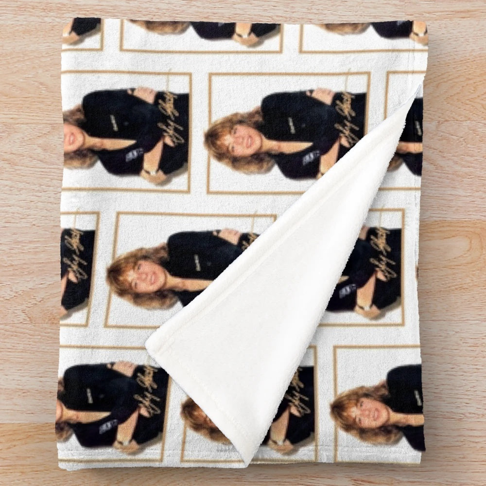 Leif Garrett plush blanket in retro 70s style