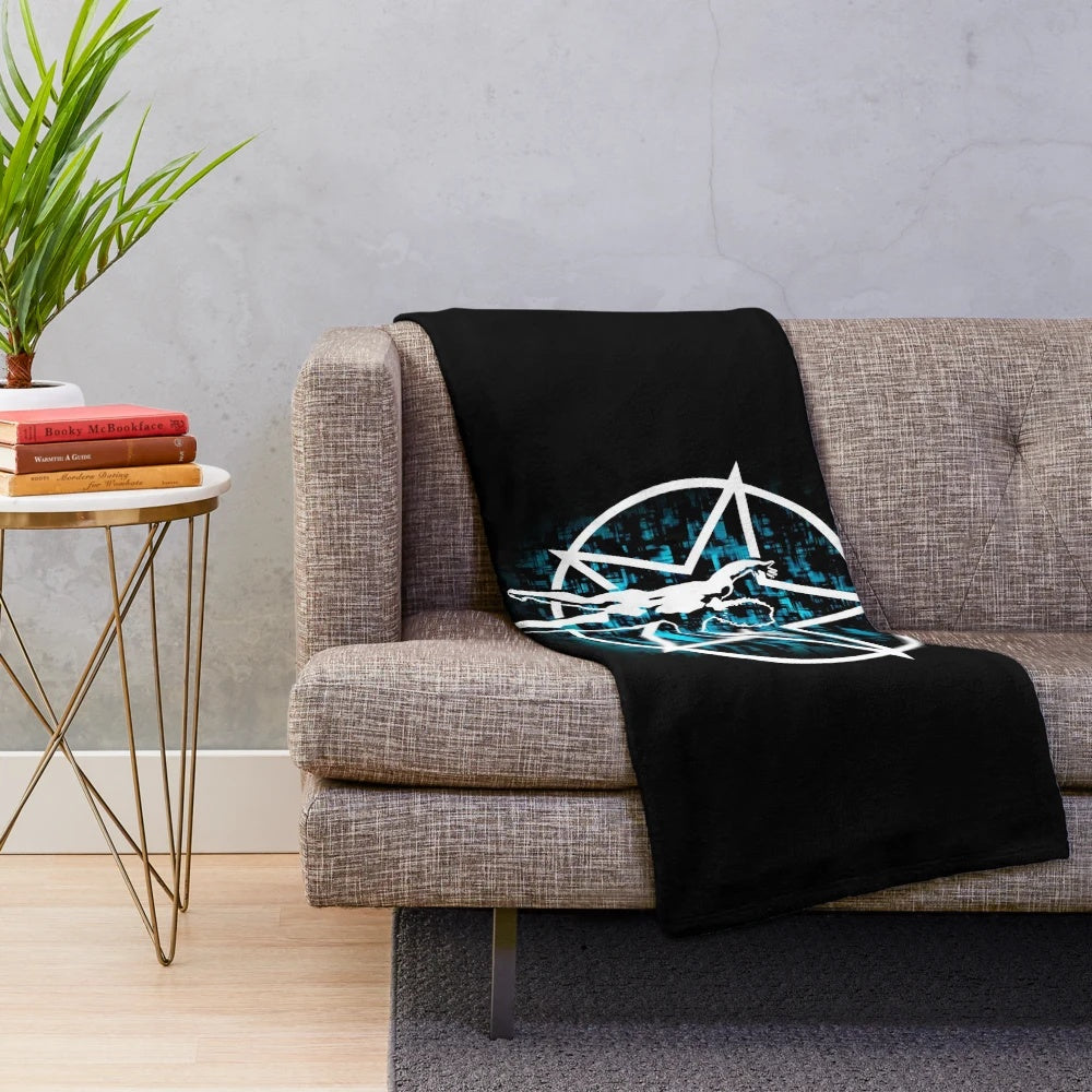 Cozy plush blanket with a graphic design of the iconic Canadian rock band Rush