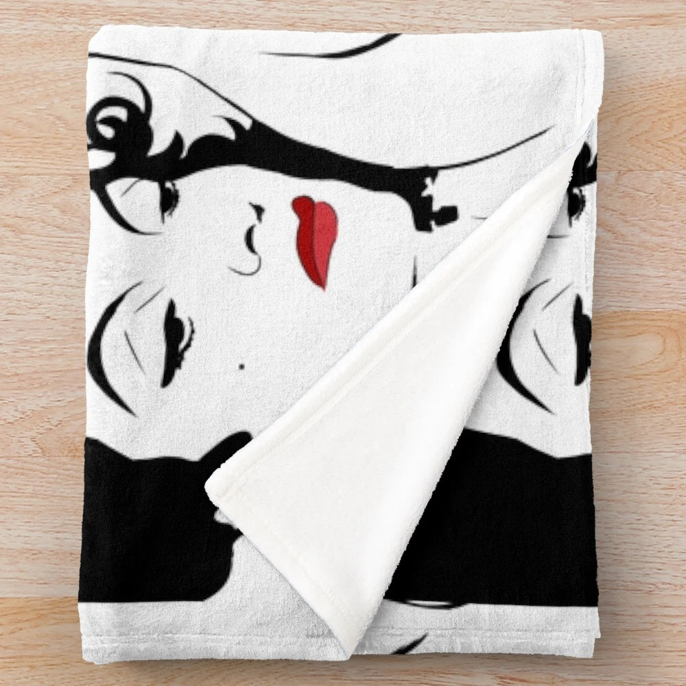 Plush blanket with image of Mexican cinema icon Maria Felix