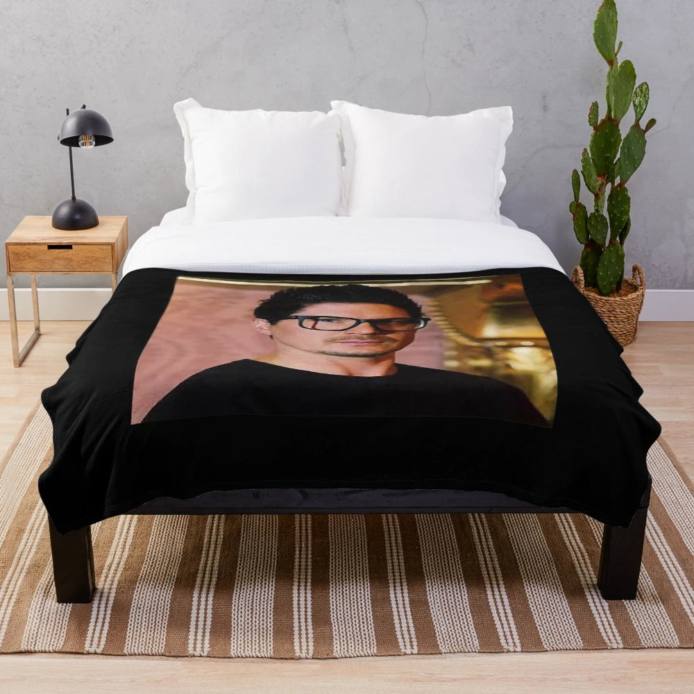 Retro plush blanket with Zak Bagans from Ghost Adventures