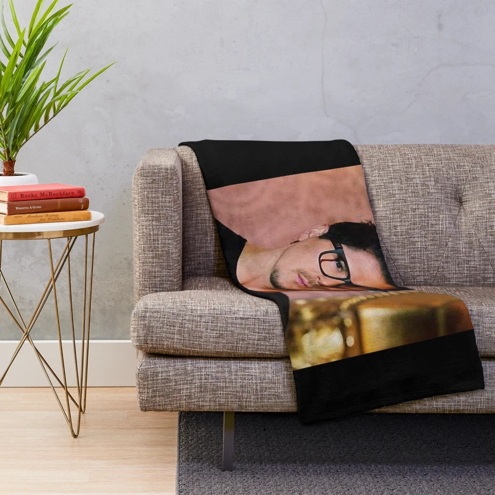 Retro plush blanket with Zak Bagans from Ghost Adventures