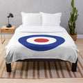 Retro plush blanket with mod-inspired design