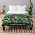 Cozy plush blanket featuring a retro design inspired by Burt Reynolds' iconic centerfold