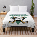 Retro plush blanket featuring the iconic Team USA jersey from D2: The Mighty Ducks