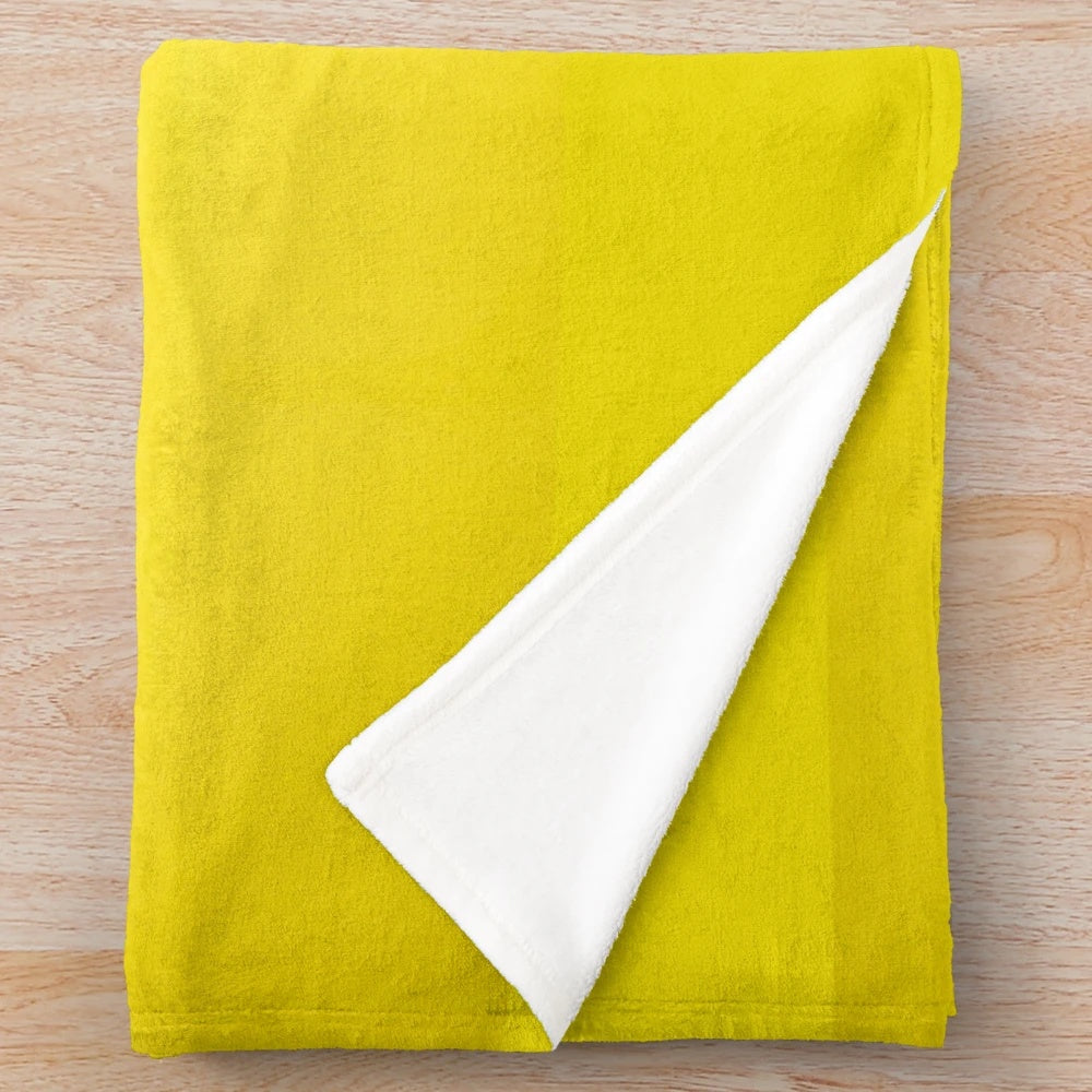 Retro plush blanket with early progressive rock inspired design