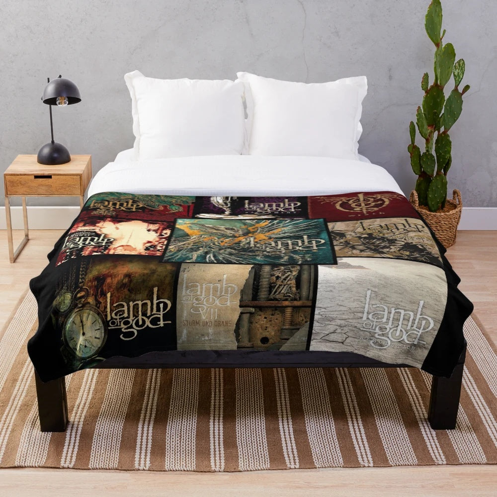 Plush blanket featuring vintage album artwork