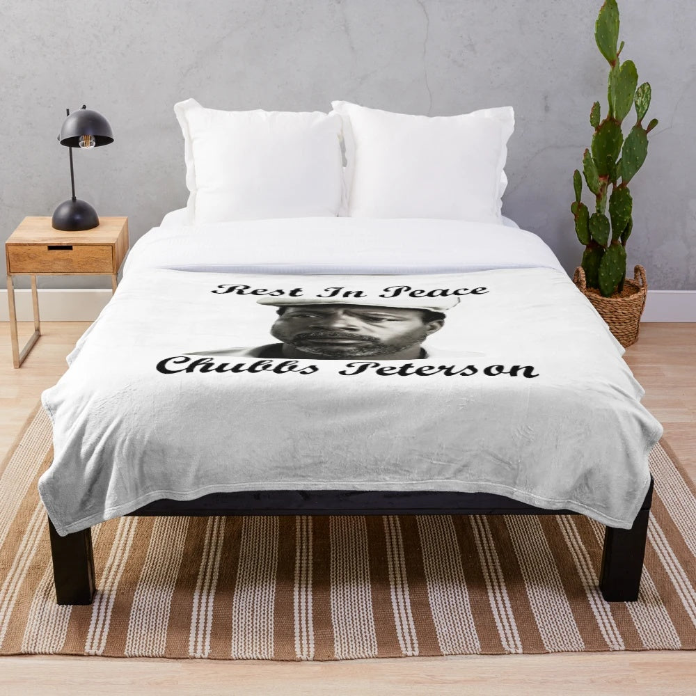 Retro plush blanket with Happy Gilmore golf comedy design