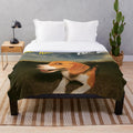 Plush blanket featuring the album cover design of Himiko Kikuchi's "Flying Beagle" jazz fusion album