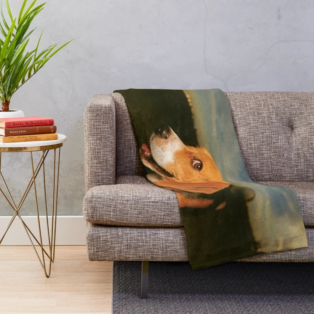 Plush blanket featuring the album cover design of Himiko Kikuchi's "Flying Beagle" jazz fusion album
