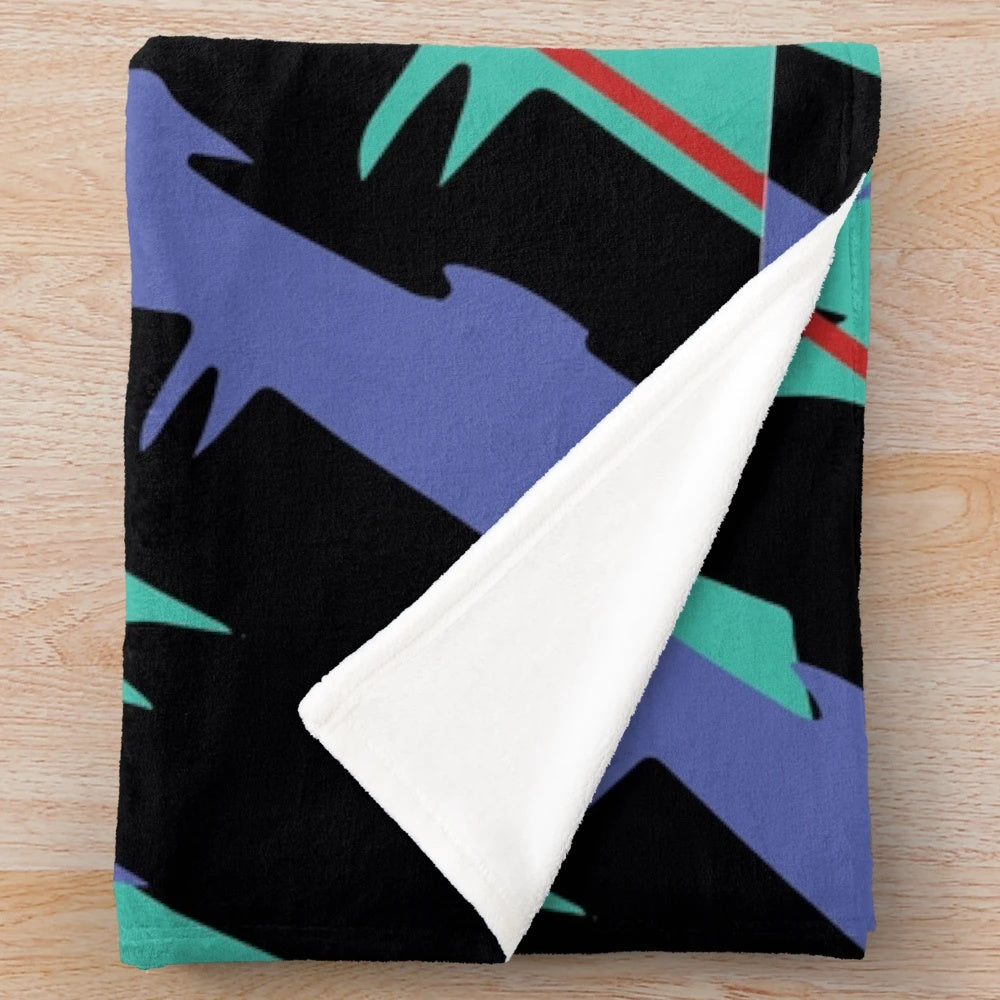 Retro plush blanket with JDM-inspired design