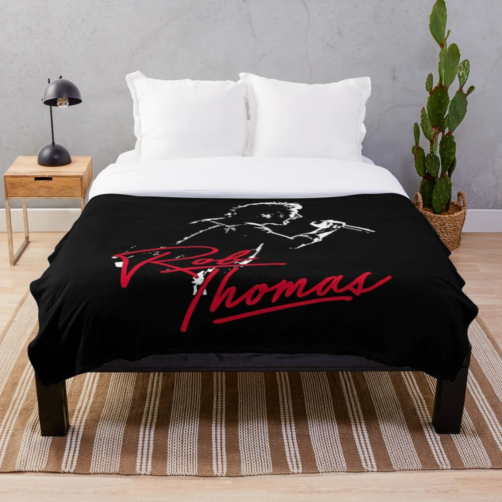 Plush blanket with vintage-inspired Matchbox Twenty design