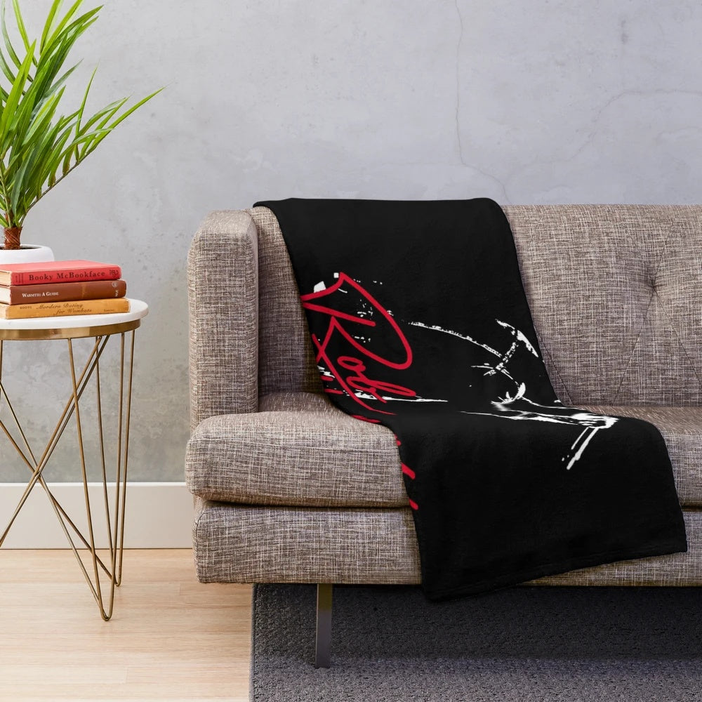 Plush blanket with vintage-inspired Matchbox Twenty design