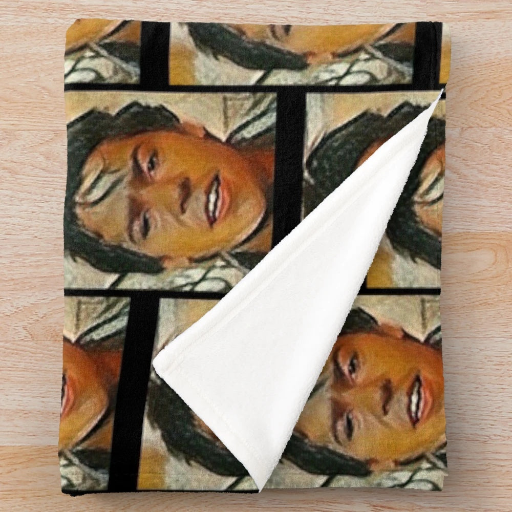 Cozy and soft plush blanket featuring the iconic 80s music style of Shakin' Stevens