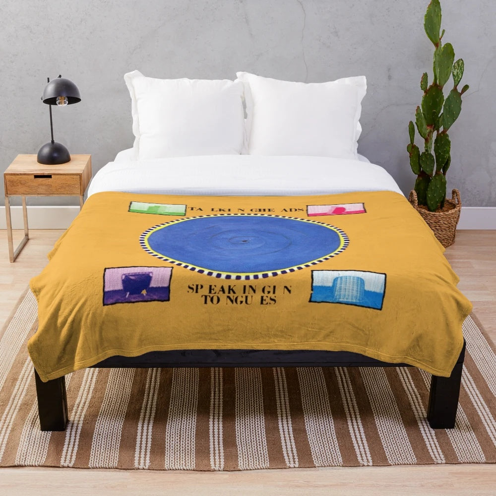 Talking Heads 'Speaking in Tongues' inspired plush blanket for home decor
