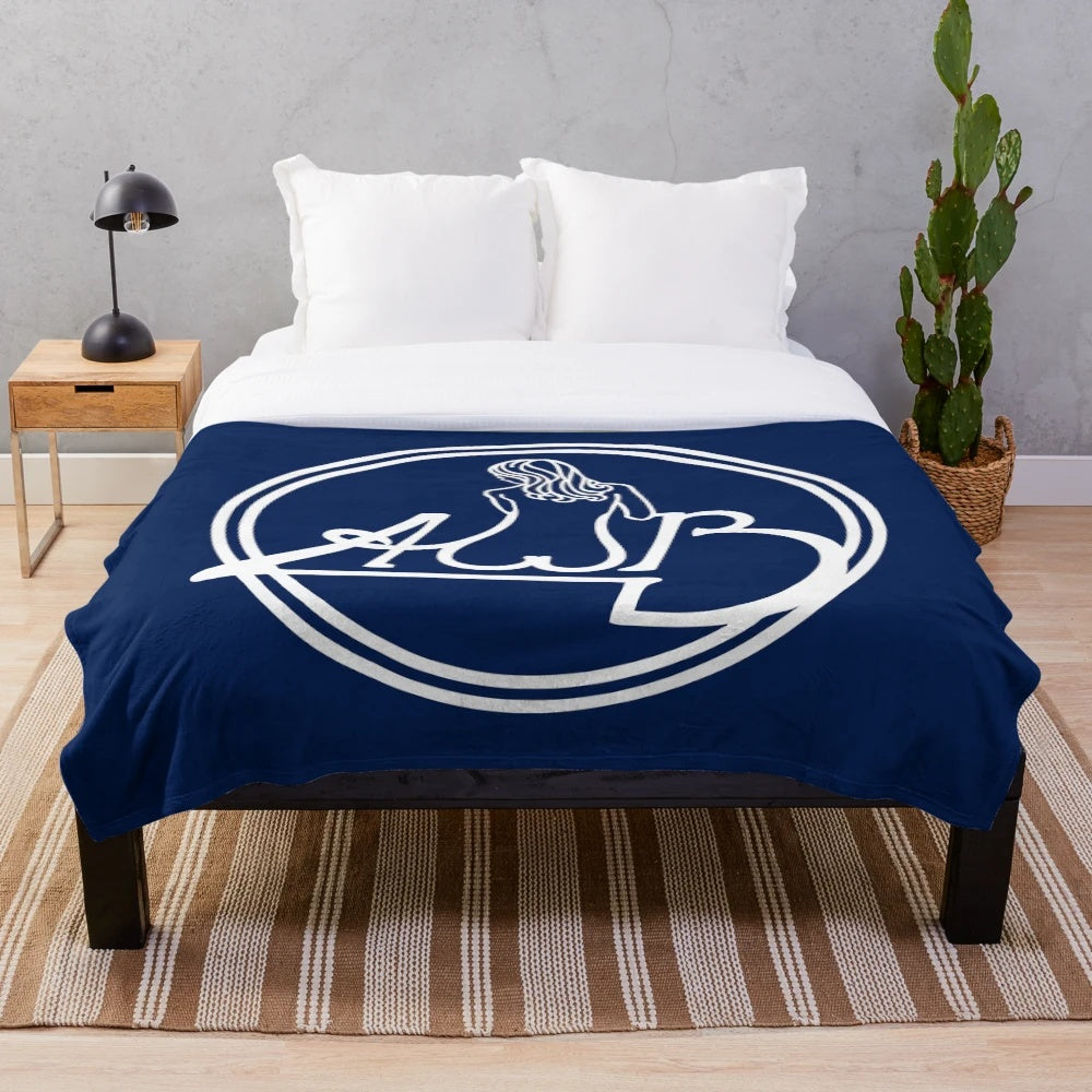 Plush blanket featuring the Average White Band logo and design