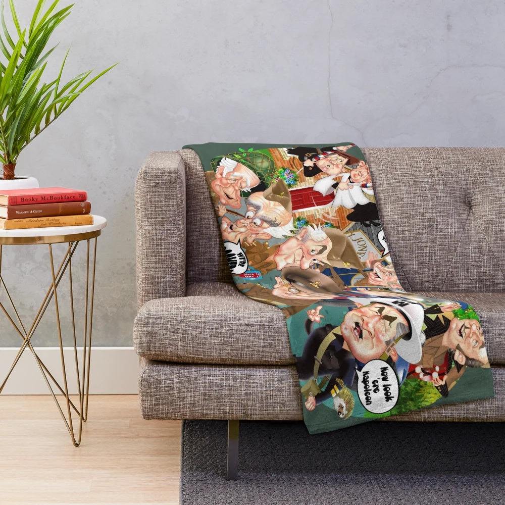 Dads Army inspired plush blanket featuring the British Home Guard