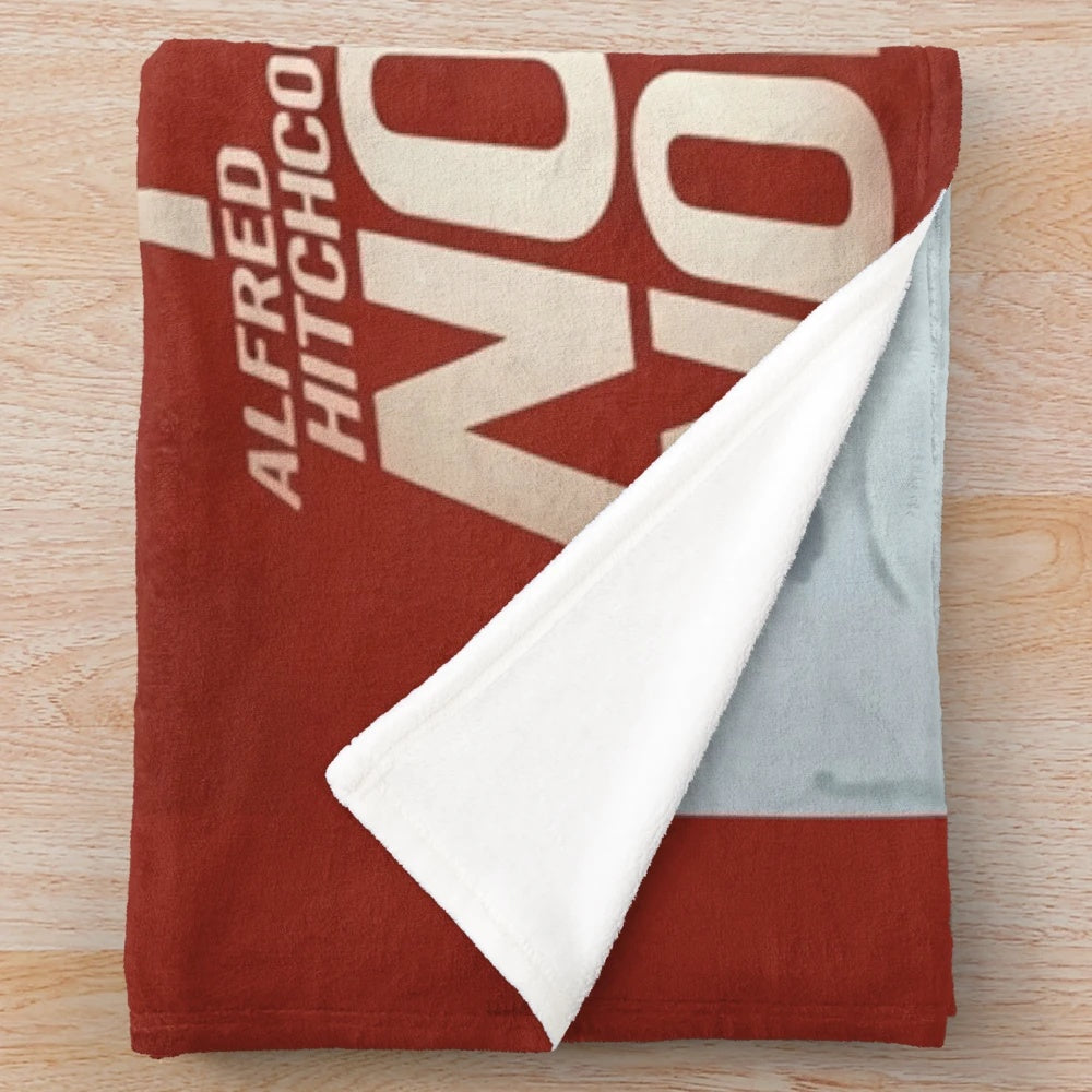 Plush blanket featuring a retro, vintage-inspired design inspired by the classic 1959 film "North by Northwest
