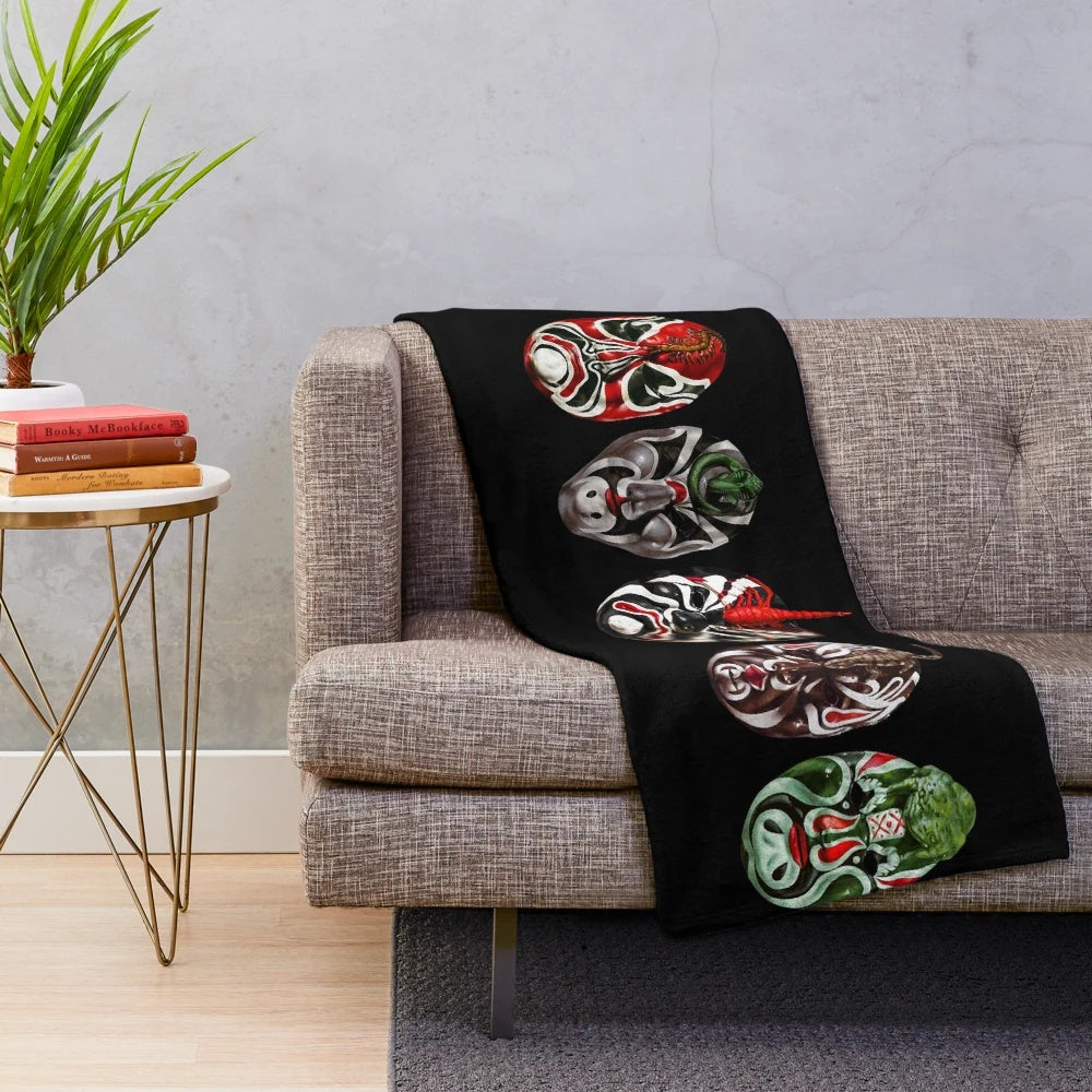Plush blanket featuring the iconic logo from the classic kung fu film "The Five Deadly Venoms