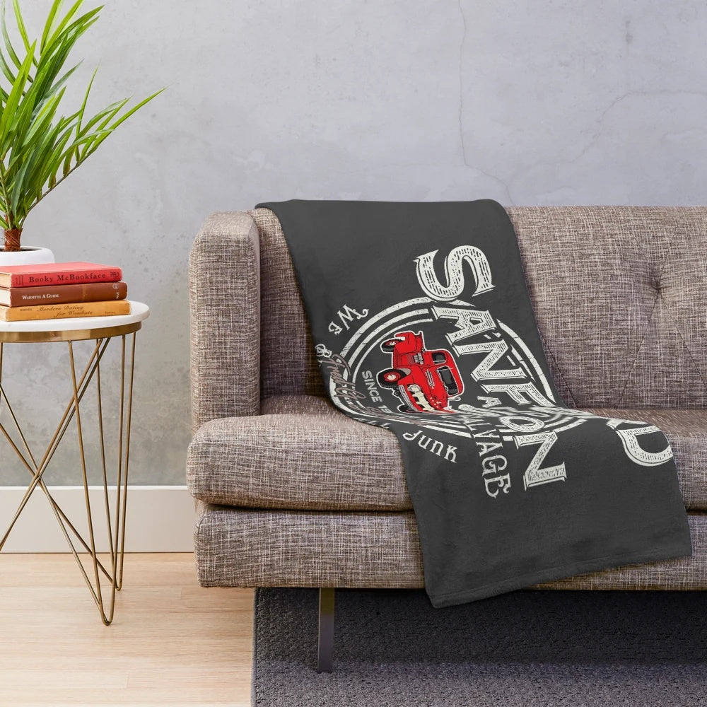 Sanford and Son Plush Blanket Featuring Retro 70s TV Show Graphics
