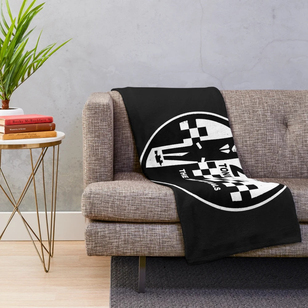 Plush blanket with 2 tone and the specials inspired design