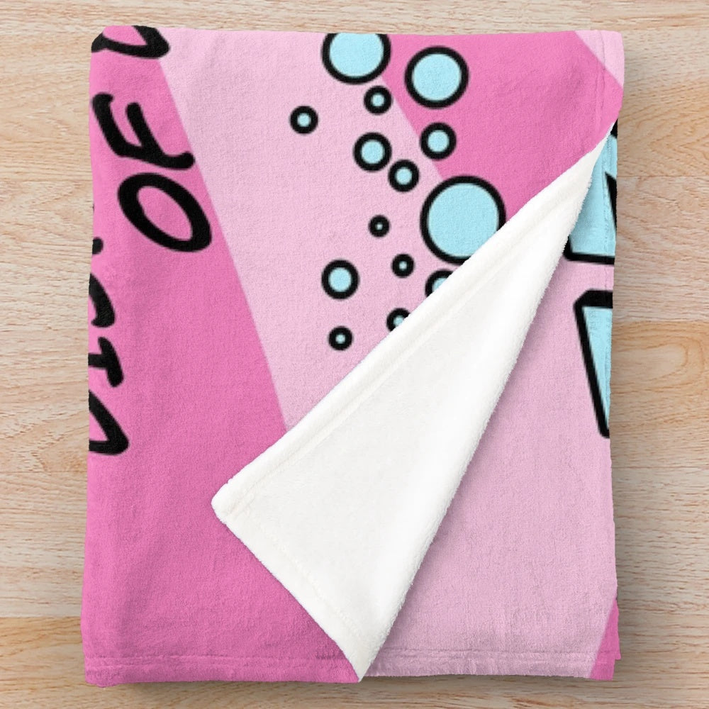 Cozy plush blanket featuring the iconic Mr. Sparkle cartoon character