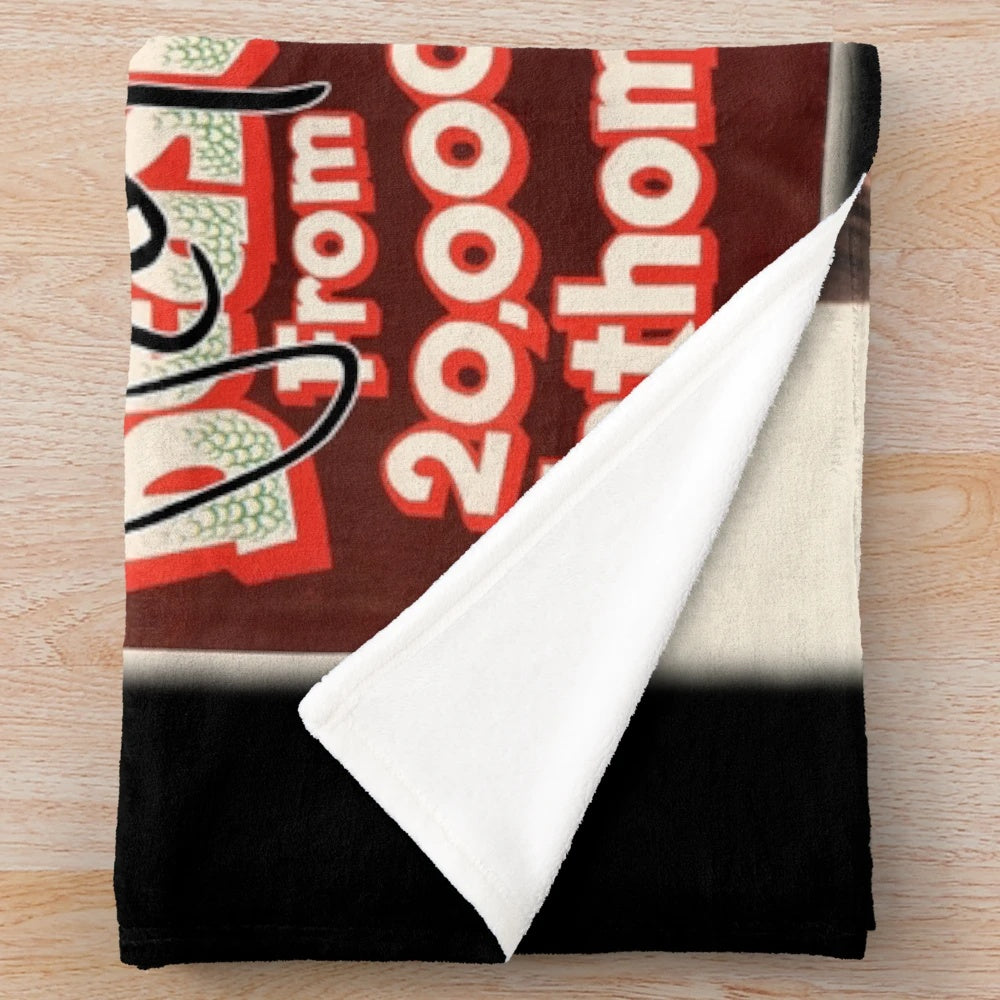 Plush blanket featuring the iconic monster from the classic 1953 film The Beast from 20,000 Fathoms