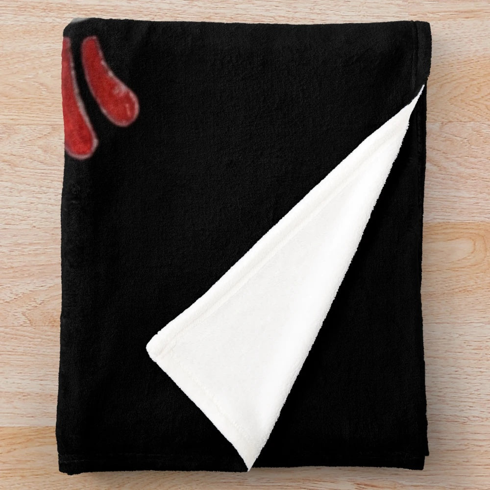 Vintage-inspired plush blanket with Bon Jovi logo and band name