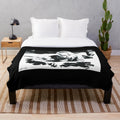 Colorful pop art style Tank Girl inspired plush blanket