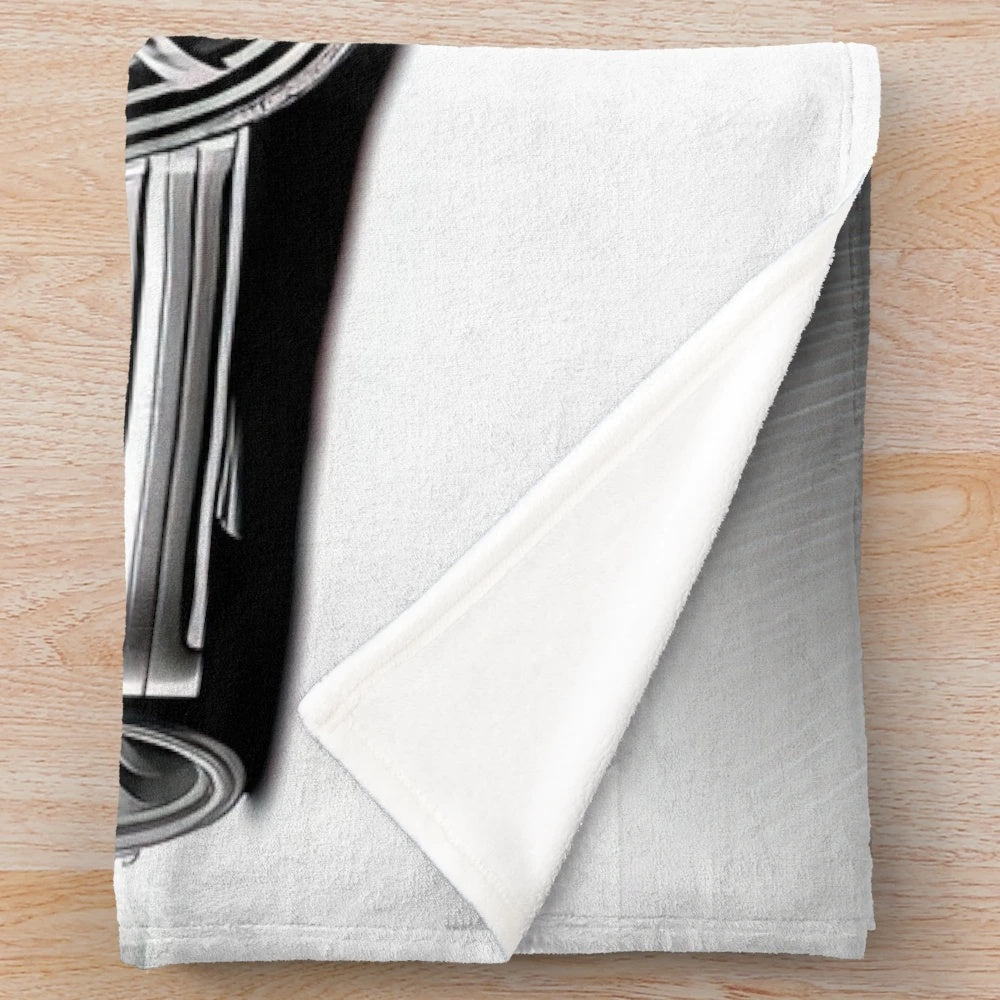 Retro Porsche 911 inspired plush blanket