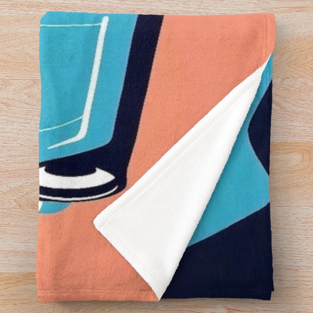 Plush blanket featuring a classic Porsche sports car design