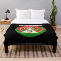 Retro psychedelic plush blanket with a minimalistic design inspired by the music of Spacemen 3 and the Britpop era