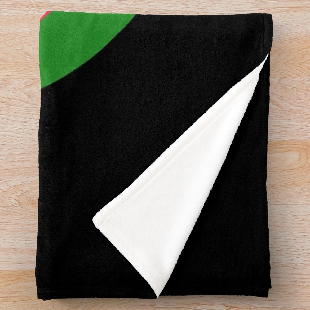 Retro psychedelic plush blanket with a minimalistic design inspired by the music of Spacemen 3 and the Britpop era