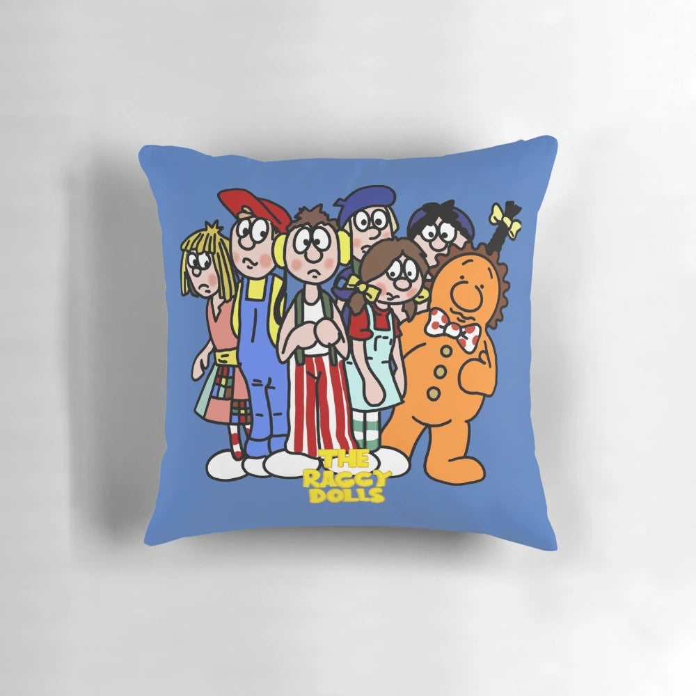Raggy Dolls pillow featuring characters from the classic children's TV series