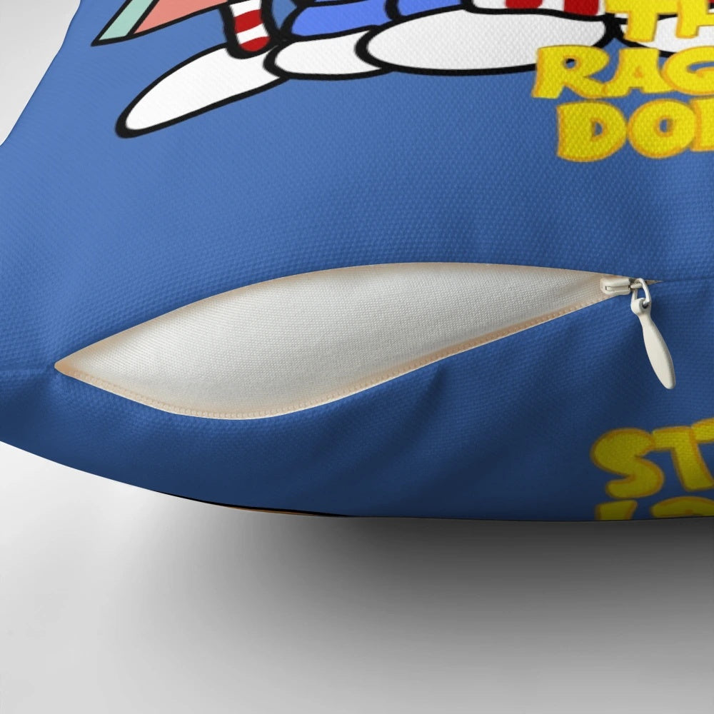Raggy Dolls pillow featuring characters from the classic children's TV series