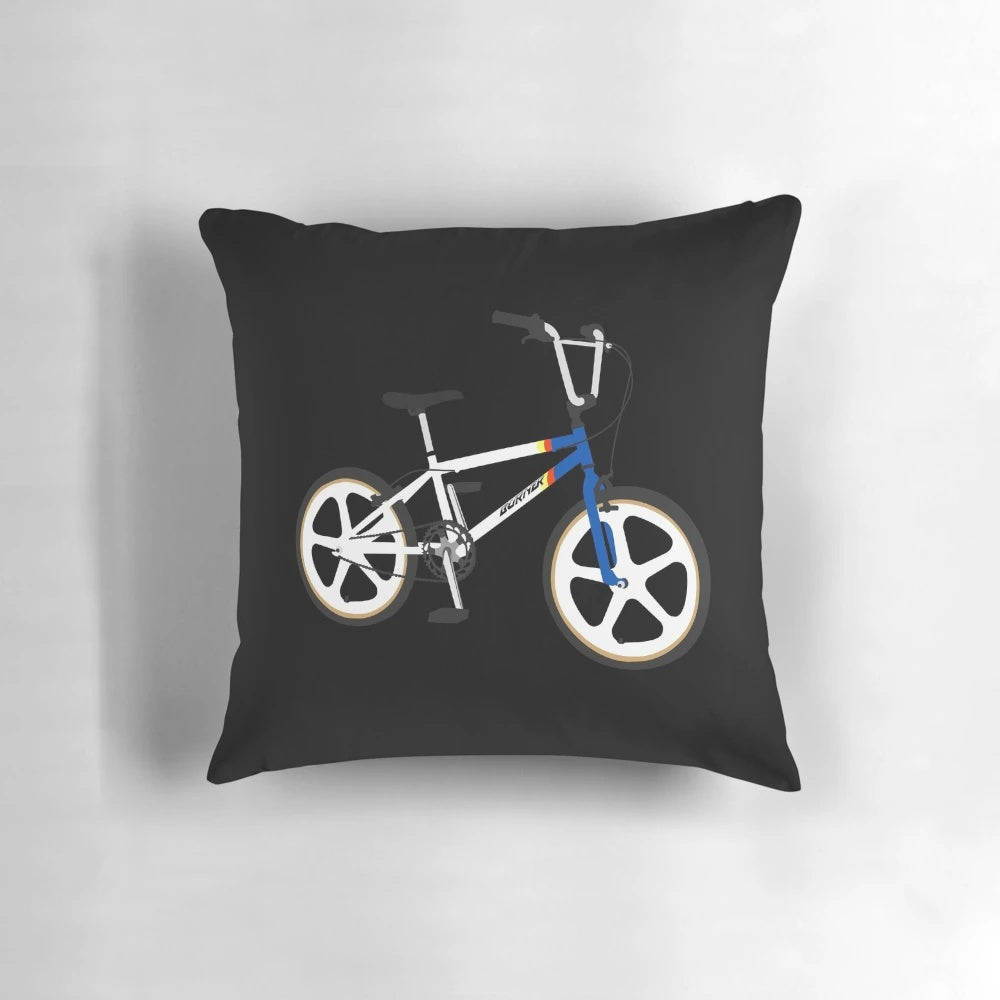 Retro Raleigh Burner Bike Pillow - Nostalgic 80s Inspired BMX Cushion