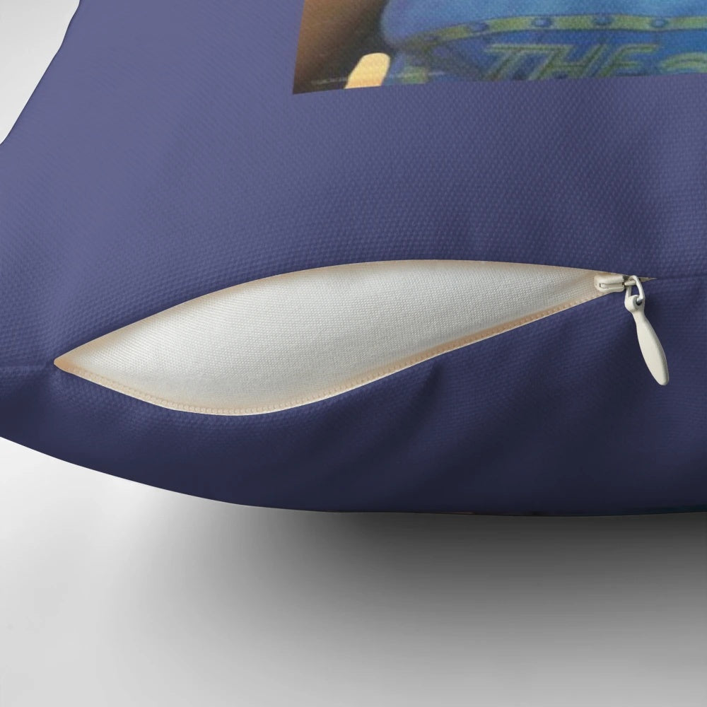 Ralph Macchio Pillow featuring Cobra Kai and Karate Kid design