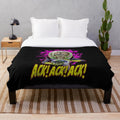 Retro sci-fi Mars Attacks inspired plush blanket with fun alien design