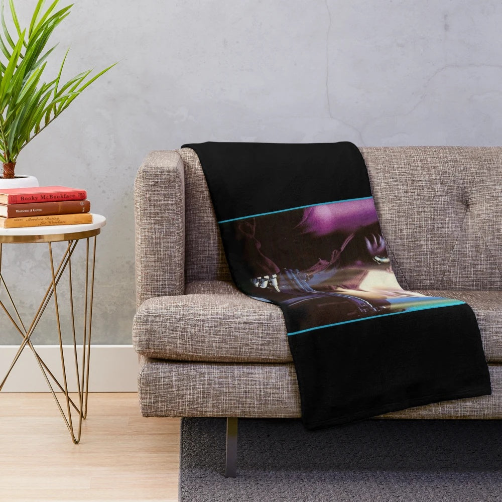 Retro sci-fi Nemesis cyberpunk plush blanket