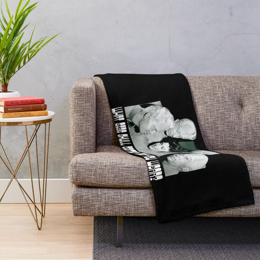 Retro science fiction movie inspired plush blanket featuring a skull dome design
