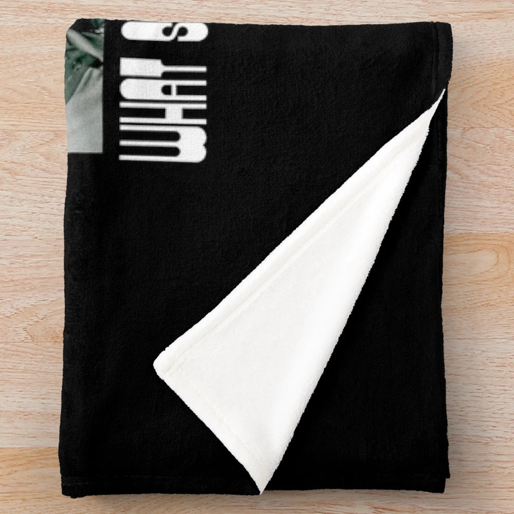 Retro science fiction movie inspired plush blanket featuring a skull dome design