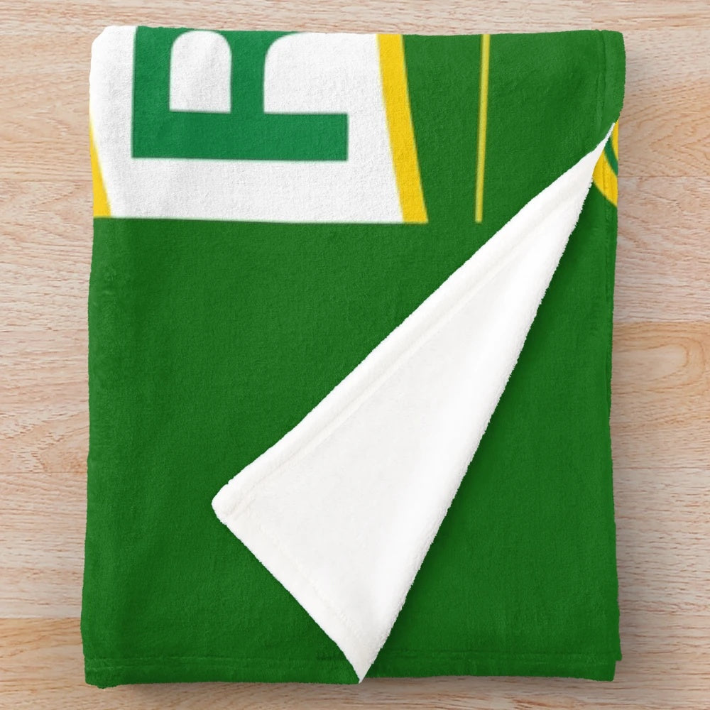 Plush blanket featuring retro Seattle sports design