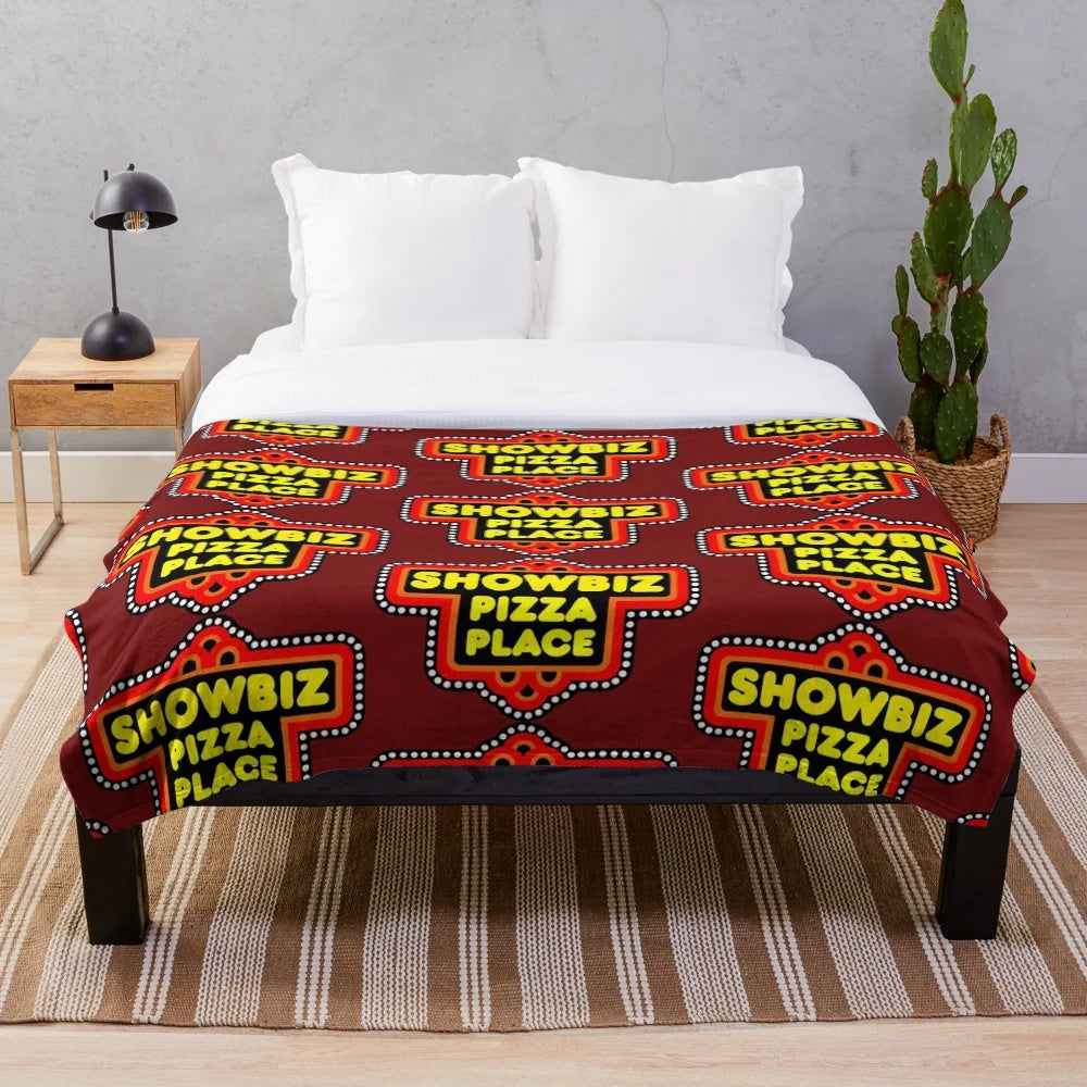 Showbiz Pizza Plush Blanket featuring the Rockafire Explosion and Billy Bob