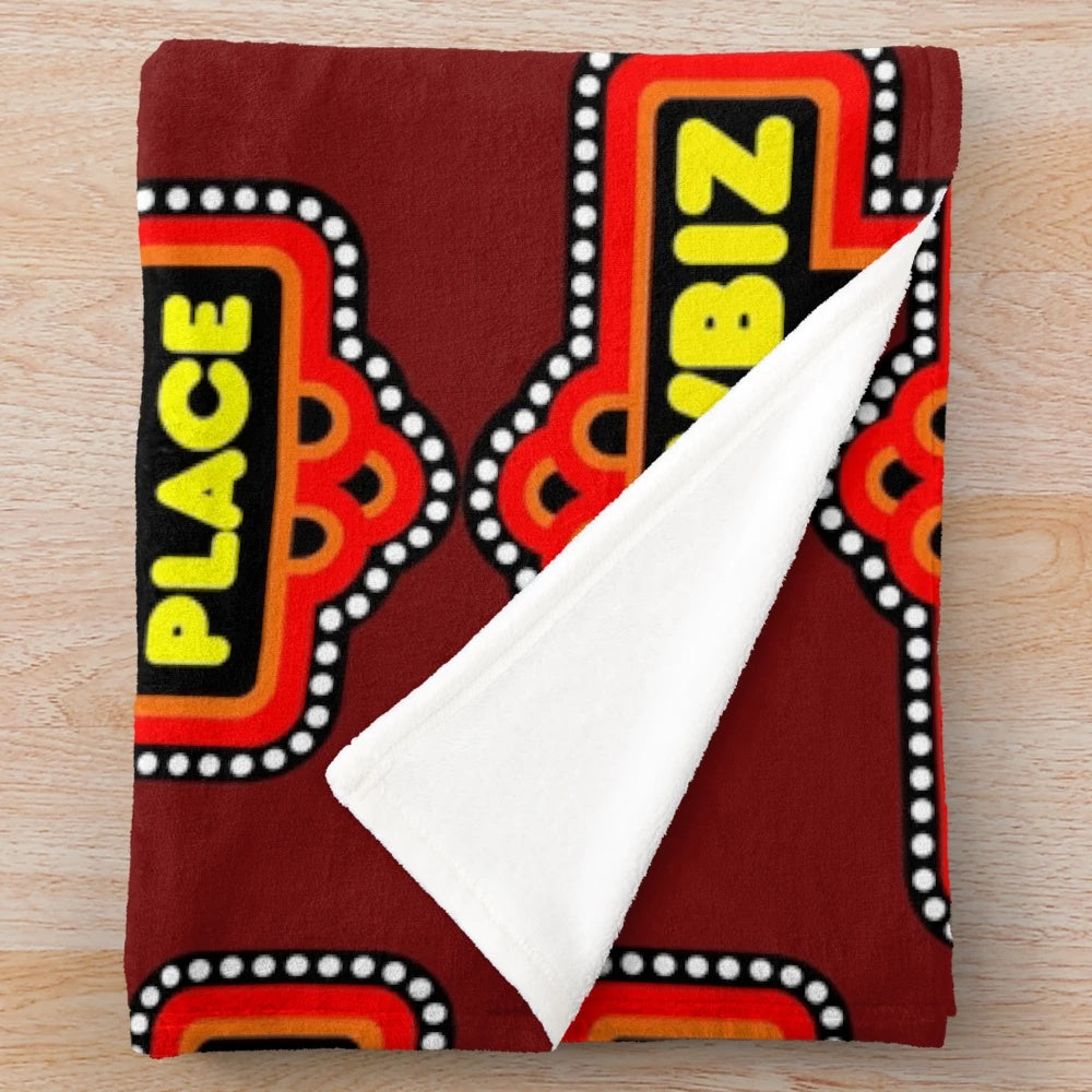 Showbiz Pizza Plush Blanket featuring the Rockafire Explosion and Billy Bob