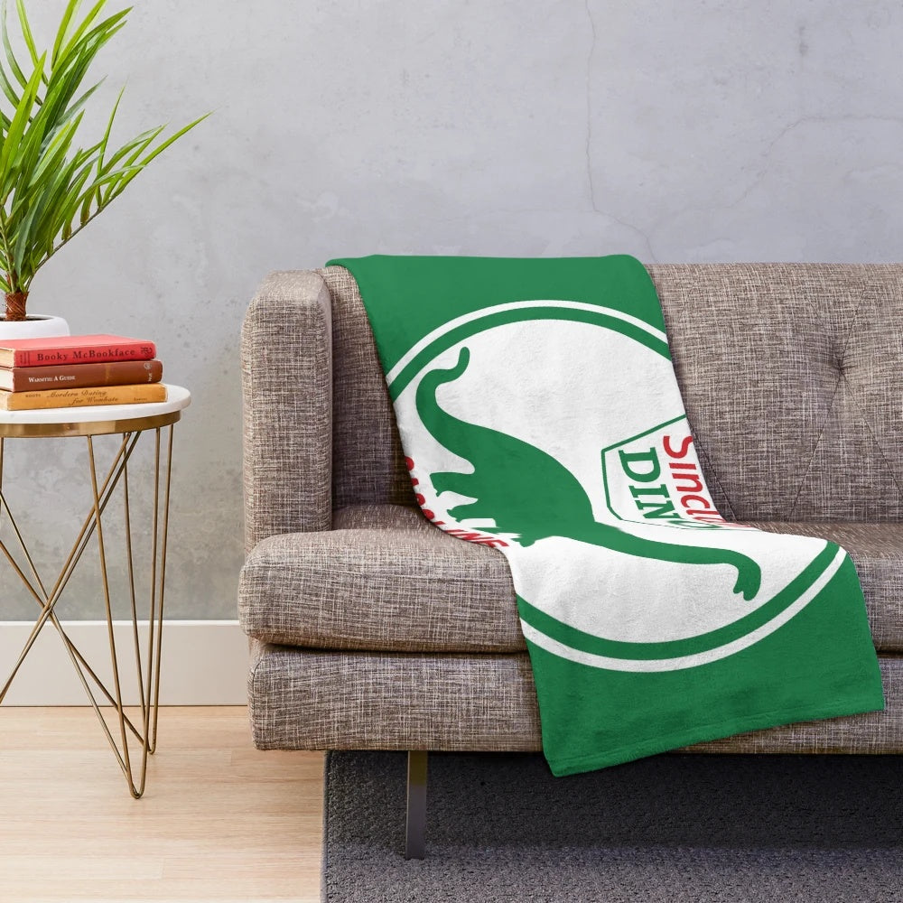 Sinclair Dino Gasoline inspired plush blanket